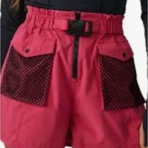 Free People Movement Pink Belted Shorts Size S